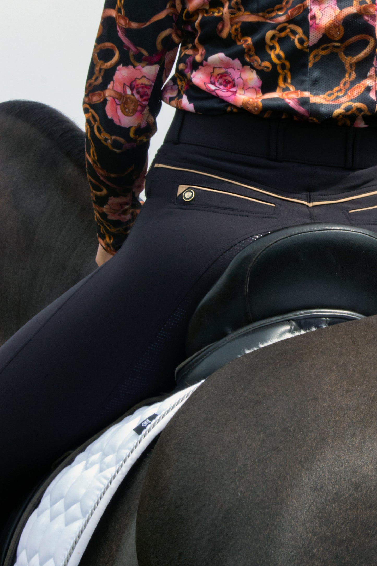 Bianca Meryl Comfort Breeches - Black/Tan
